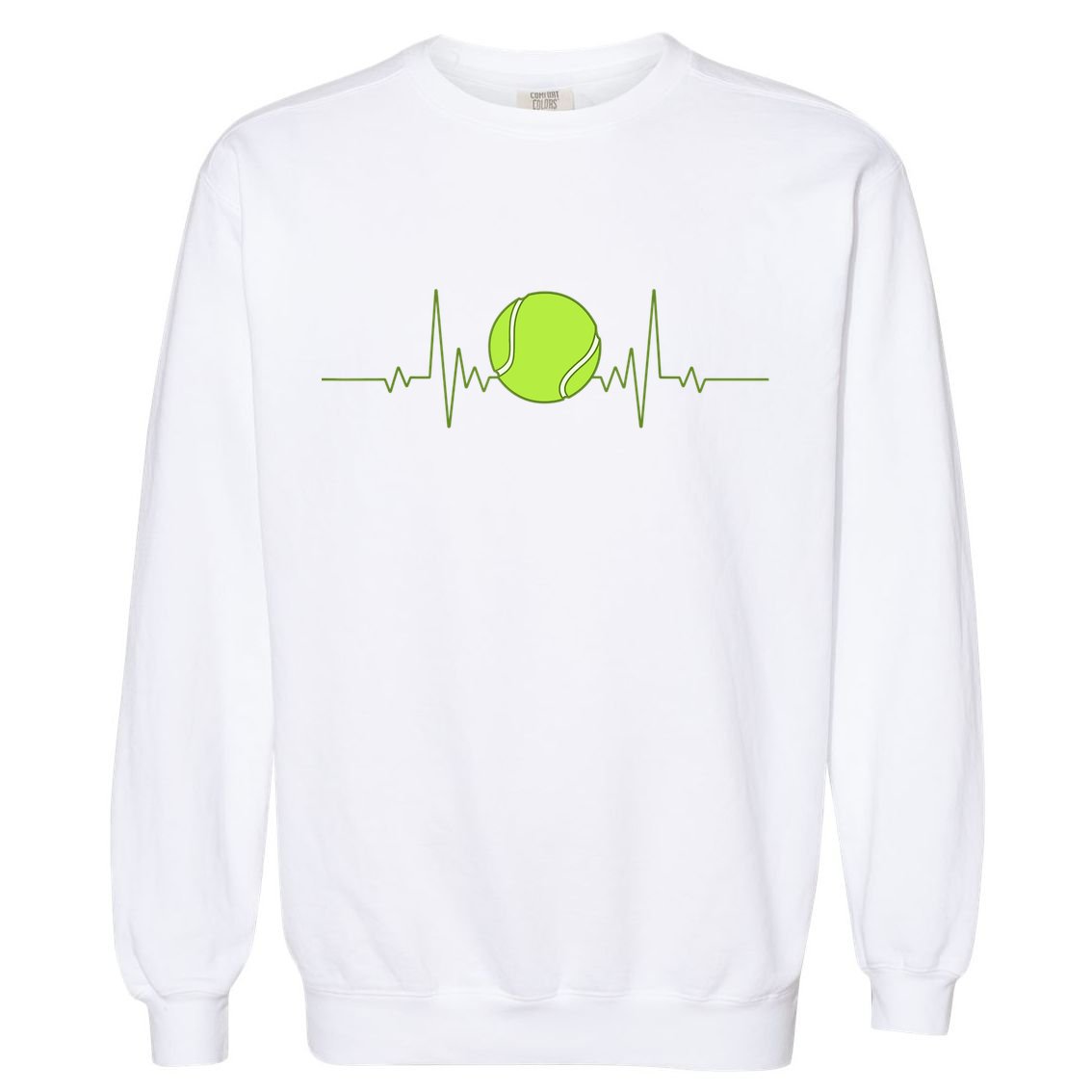 Funny Tennis Heartbeat Art Gift For Tennis Player Men Women Kids Gift Garment-Dyed Sweatshirt