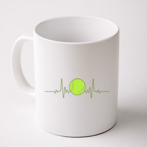 Funny Tennis Heartbeat Art Gift For Tennis Player Men Women Kids Gift Coffee Mug