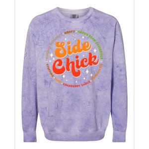 Funny Thanksgiving Holiday Side Chick Colorblast Crewneck Sweatshirt