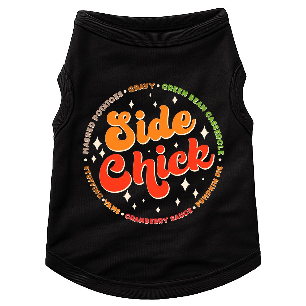 Funny Thanksgiving Holiday Side Chick Doggie Tank
