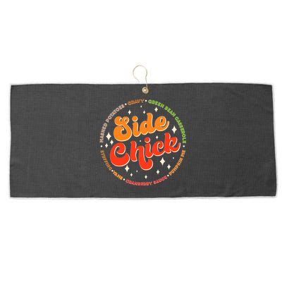 Funny Thanksgiving Holiday Side Chick Large Microfiber Waffle Golf Towel