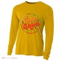 Funny Thanksgiving Holiday Side Chick Cooling Performance Long Sleeve Crew