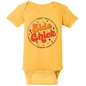 Funny Thanksgiving Holiday Side Chick Baby Bodysuit