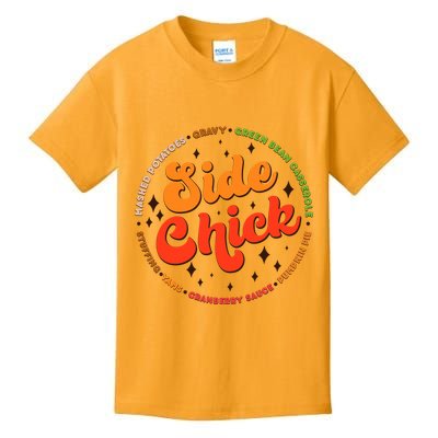 Funny Thanksgiving Holiday Side Chick Kids T-Shirt