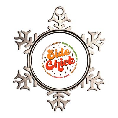 Funny Thanksgiving Holiday Side Chick Metallic Star Ornament