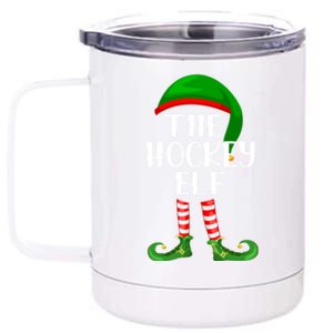 Funny The Hockey Elf Matching Family Christmas Gift 12 oz Stainless Steel Tumbler Cup