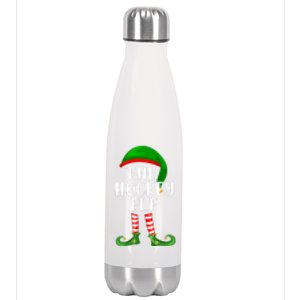 Funny The Hockey Elf Matching Family Christmas Gift Stainless Steel Insulated Water Bottle