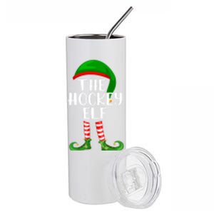 Funny The Hockey Elf Matching Family Christmas Gift Stainless Steel Tumbler