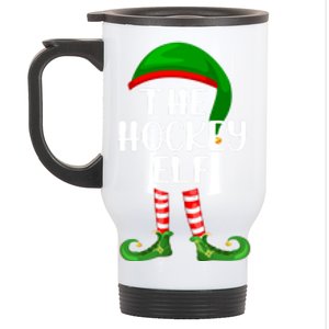 Funny The Hockey Elf Matching Family Christmas Gift Stainless Steel Travel Mug