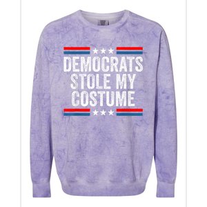 Funny Trump Halloween Costume Democrats Stole My Costume Colorblast Crewneck Sweatshirt