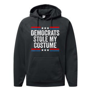 Funny Trump Halloween Costume Democrats Stole My Costume Performance Fleece Hoodie