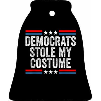 Funny Trump Halloween Costume Democrats Stole My Costume Ceramic Bell Ornament