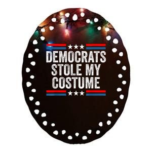 Funny Trump Halloween Costume Democrats Stole My Costume Ceramic Oval Ornament