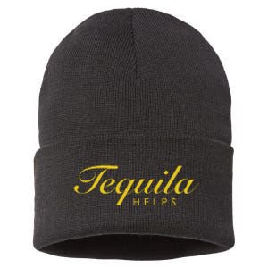 Funny Tequila Helps Gift For Tequila Lovers Sustainable Knit Beanie