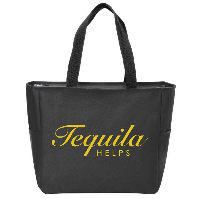 Funny Tequila Helps Gift For Tequila Lovers Zip Tote Bag