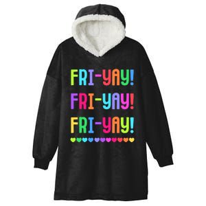 Friyay Teacher | Happy FriYay Friday Lovers Fun Teacher Hooded Wearable Blanket