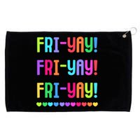 Friyay Teacher | Happy FriYay Friday Lovers Fun Teacher Grommeted Golf Towel