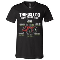 Funny Things I do in my Spare Time Tractor Farming V-Neck T-Shirt
