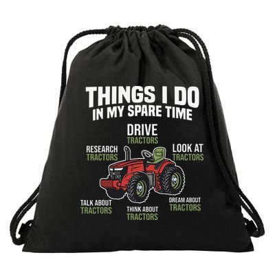 Funny Things I do in my Spare Time Tractor Farming Drawstring Bag