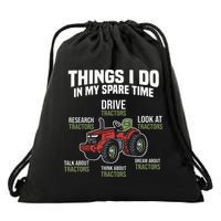 Funny Things I do in my Spare Time Tractor Farming Drawstring Bag