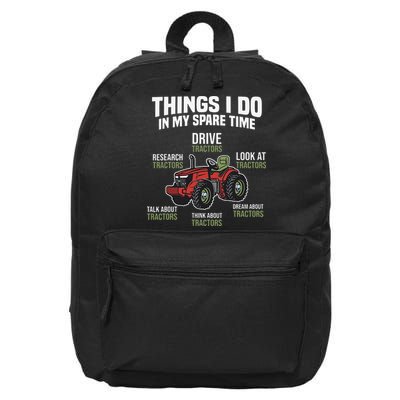 Funny Things I do in my Spare Time Tractor Farming 16 in Basic Backpack