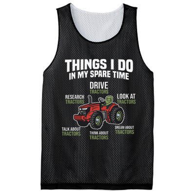 Funny Things I do in my Spare Time Tractor Farming Mesh Reversible Basketball Jersey Tank