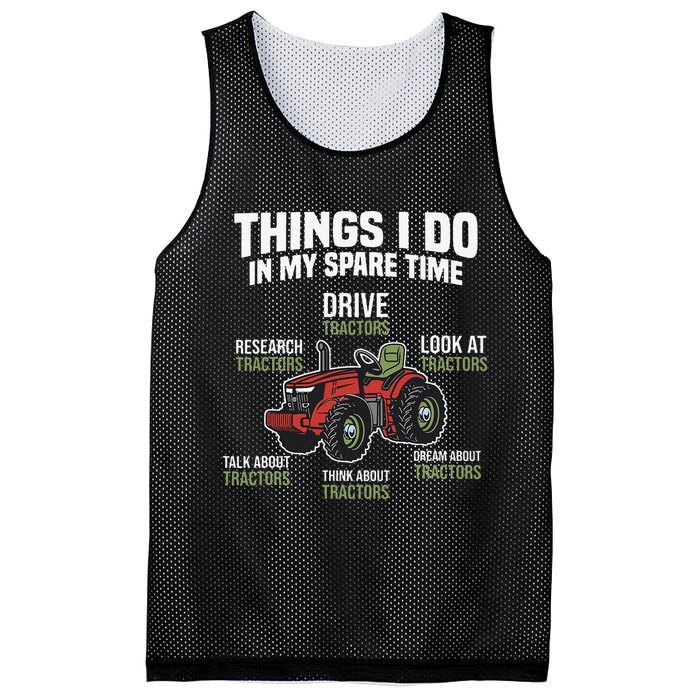 Funny Things I do in my Spare Time Tractor Farming Mesh Reversible Basketball Jersey Tank
