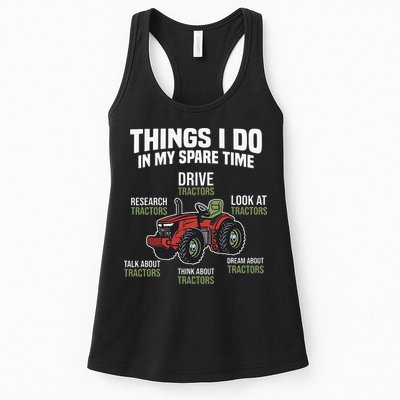 Funny Things I do in my Spare Time Tractor Farming Womens Tank Top