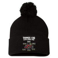 Funny Things I do in my Spare Time Tractor Farming Pom Pom 12in Knit Beanie