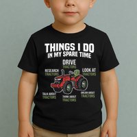 Funny Things I do in my Spare Time Tractor Farming Toddler T-Shirt