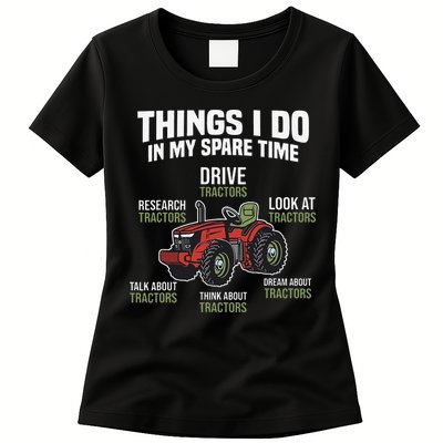 Funny Things I do in my Spare Time Tractor Farming Womens T-Shirt