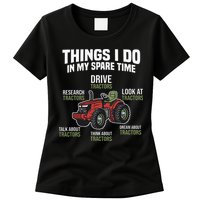 Funny Things I do in my Spare Time Tractor Farming Womens T-Shirt