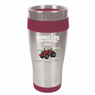 Funny Things I do in my Spare Time Tractor Farming 16oz Travel Tumbler