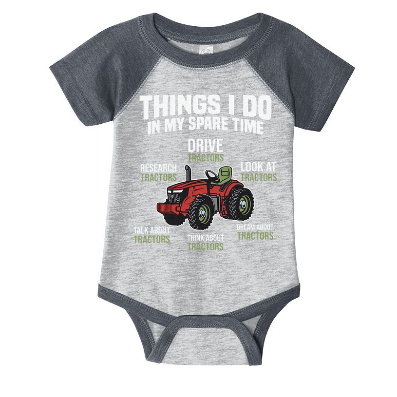 Funny Things I do in my Spare Time Tractor Farming Infant Baby Jersey Bodysuit