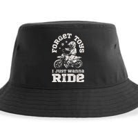 Forget Toys I Just Wanna Ride Dirt Bike Rider Motocross Sustainable Bucket Hat