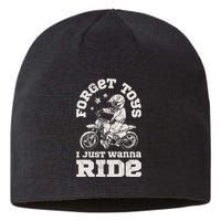 Forget Toys I Just Wanna Ride Dirt Bike Rider Motocross Sustainable Beanie