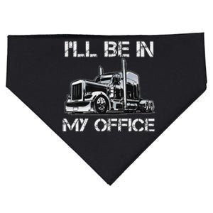 Funny Trucker I'll Be In My Office Costume Driver Trucker Dad USA-Made Doggie Bandana