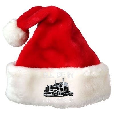 Funny Trucker I'll Be In My Office Costume Driver Trucker Dad Premium Christmas Santa Hat