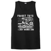 Forget Toys I Just Wanna Ride Dirt Bike Usa Flag Motocross PosiCharge Competitor Tank