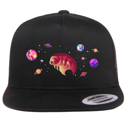 Funny Tardigrade In Space Microbiology Science Water Bear Flat Bill Trucker Hat