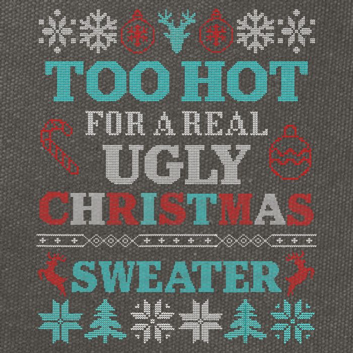 Funny This Is My ItS Too Hot For Ugly Christmas Sweaters Gift Cotton Canvas Backpack