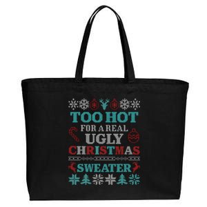 Funny This Is My ItS Too Hot For Ugly Christmas Sweaters Gift Cotton Canvas Jumbo Tote