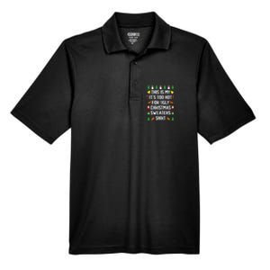 Funny This Is My Its Too Hot For Ugly Christmas Sweaters Men's Origin Performance Pique Polo