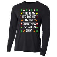 Funny This Is My Its Too Hot For Ugly Christmas Sweaters Cooling Performance Long Sleeve Crew