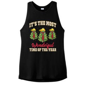 Funny Trump ItS The Most Wonderful Time Of The Year Xmas Ladies PosiCharge Tri-Blend Wicking Tank