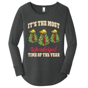 Funny Trump ItS The Most Wonderful Time Of The Year Xmas Women's Perfect Tri Tunic Long Sleeve Shirt