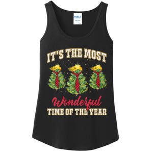 Funny Trump ItS The Most Wonderful Time Of The Year Xmas Ladies Essential Tank