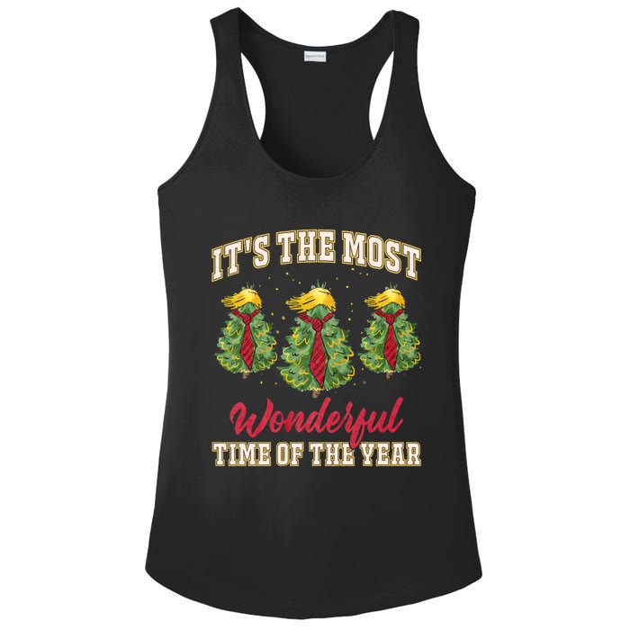 Funny Trump ItS The Most Wonderful Time Of The Year Xmas Ladies PosiCharge Competitor Racerback Tank