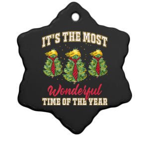 Funny Trump ItS The Most Wonderful Time Of The Year Xmas Ceramic Star Ornament