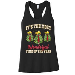 Funny Trump ItS The Most Wonderful Time Of The Year Xmas Women's Racerback Tank